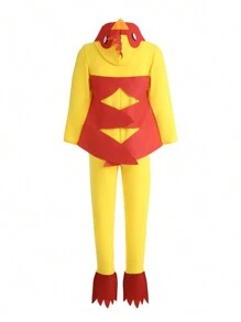 Halloween Costume For Women Men Funny Frog Chicken Jumpsuits Novelty Cosplay Party Outfit Chrismas Rave Dress Up - Yellow - View 6