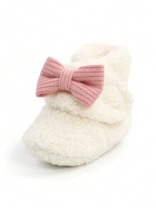 Christmas Infant Infant Slippers Girls Boys Booties Warm Infant Socks Shoes Newborn Crib Shoes Infant Footwear Prewalkers - White - View 3