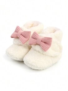 Christmas Infant Infant Slippers Girls Boys Booties Warm Infant Socks Shoes Newborn Crib Shoes Infant Footwear Prewalkers - White - View 7