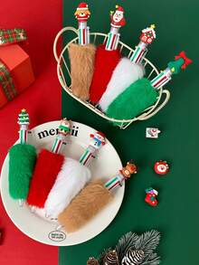 1 chiếc bút bi hoạt hình thiết kế ngẫu nhiên, quà tặng văn phòng phẩm cho học sinh, thích hợp cho Giáng sinh - Nhiều màu - Xem 3