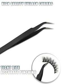 Two Pieces Set Of Multi-Color Eyelash Curler, Black And Pink Eyelash Curler Tweezers, Eyelash Curler Makeup Tool Tweezers, Fine And Easy To Meet The Needs, Thick Steel Hardness, High Elasticity, Durability, Good With Protective Cover To Avoid Hand Injury, Tight And Comfortable Grafting, Portable Color Beauty Tool Eyelash Comb, Black Makeup Eyelash Extension, Reusable Eyelash Care, Eyelash Production Wholesale Gift Set