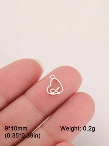 5pcs/Set Stainless Steel Ribbon Shaped, Tree Of Life, Flower And Miniature Thank You Pendant For Diy Making Bracelet, Necklace, Bag Decor, Etc.