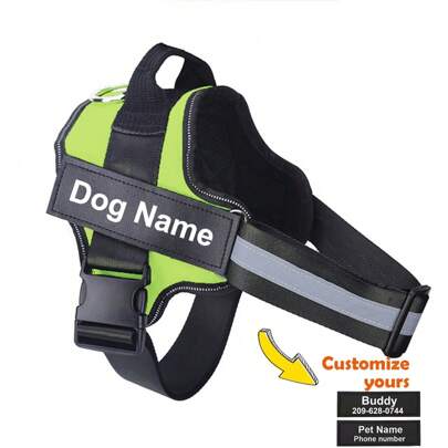 Arnés personalizado para perro SIN TIRONES, resistente y transpirable, chaleco de arnés para perros pequeños y grandes para pasear al aire libre, accesorios de entrenamiento. Decorativo, con grabado, de acero inoxidable, elegante, de moda, colorido, vintage, lindo, sencillo, adorable, personalizado, único, personalizado para mascotas para aniversarios, cumpleaños