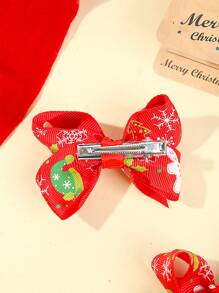 10pcs/30pcs Christmas Girls Assorted Gold & Silver Foil Bow Hair Clips Claws, Suitable For Holiday Gifts (Random Pattern)