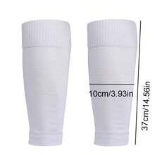 5 bucăți/Set Geantă cu șnur de fotbal, încălzitoare pentru picioare, apărătoare pentru tibie, suport pentru glezne, încălzitoare pentru picioare anti-alunecare la jumătatea gambei pentru antrenament sportiv pentru tineri, pentru sală - alb - Vizualizare 4