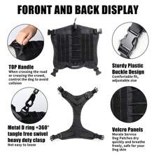 2 件套狗背带和牵引绳套装，带手柄的 Molle 背心，适用于工作犬，带钩环面板，适合小型、中型、大型犬散步、远足训练 - 彩色 - 查看 7