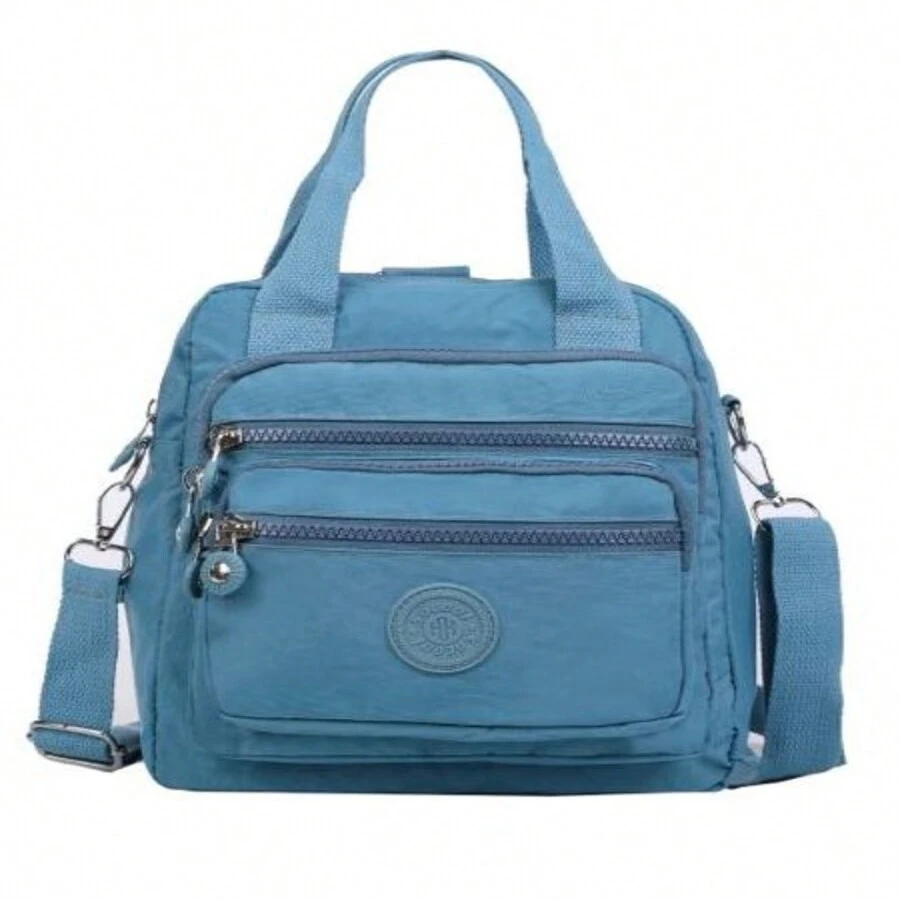 Women's Crossbody Bag, Casual Multi-Pocket Zipper Shoulder Bag - 藍色 - 查看 1