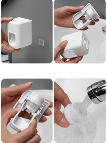 1pc Automatic Toothpaste Dispenser, Wall-Mounted Slouchy Gadget, Bathroom Toilet Wall Decor No Drilling Required, Home Decor, Suitable For Autumn, Back To School Season - Multicolor - View 11