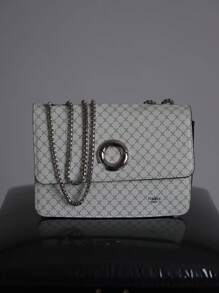 Luxury Lightweight Shoulder Crossbody Bag With Chain - trắng - Xem 4