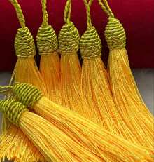 100 Pieces/Set Fashion Tassel Pendant Luxury Fashion Polyester - 黃色 - 查看 3
