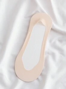 4/1 paires de chaussettes invisibles de bateau confortables et légères de couleur claire pour femmes - Beige - Voir 7