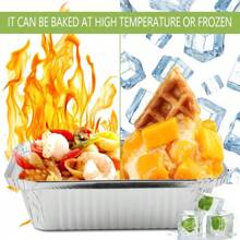 20pcs 5.1x3.9 Inch Aluminum Foil Baking Trays - High Thermal Conductivity Tin Foil Pans - Disposable Cookware For Baking, BBQ, Cooking, Storage, Food Preparation - Silver - View 4