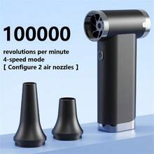 Creative Guan Nuevo mini ventilador turbo portátil y potente, ventilador de mano de alta velocidad, adecuado para desempolvar, soplar nieve, eliminar el carbón de la parrilla, uso multiusos para camping al aire libre, ideal para la limpieza de electrónicos de automóviles y el hogar - 100000 rpm/ventilador violento - Ver 11