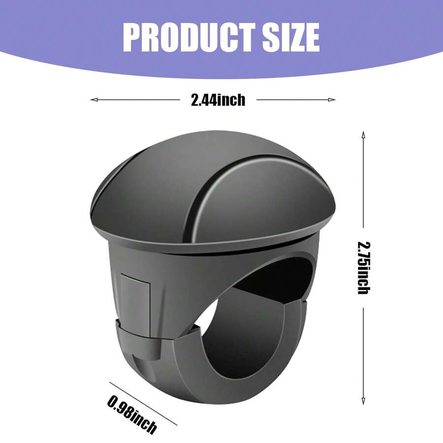 1 quả bóng tăng cường vô lăng bằng silicon dễ cầm nắm - Xoay 360°, chống trượt, vận hành bằng một tay, phù hợp với mọi loại xe, màu đen - Một cỡ - Xem 1