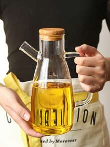 WGROOM 1 件高硼硅玻璃油分配器瓶带刻度，大容量适用于厨房、家居装饰，用于盐、香料、调味品，适用于户外、家居、厨房、野餐、派对、生日、礼物 - 無色 - 查看 13