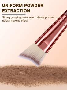 55件套化妆刷组合套装，包含眼影刷、眉刷、粉底刷、散粉刷、腮红刷、遮瑕刷和高光刷，采用超柔软优质合成毛，适合日常面部妆容。 - 彩色 - 查看 4