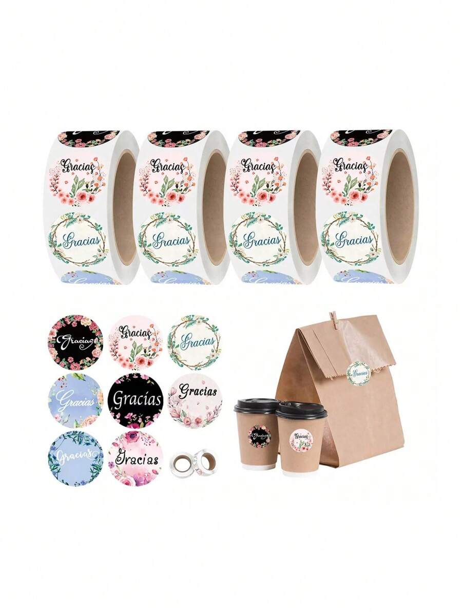2000 Pegatinas De Agradecimiento En Español, 2,5 Cm