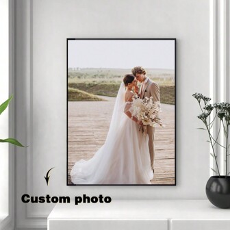 1pc Customizable With Picture Frame Canvas Poster Photograph,Personalized Canvas Poster, Custom Your Photo, Share Your Favorite Memories & Most Cherished Moments, Perfect Gift For Friends & Family, Wall Art, Home Decor,Multi-Functional, Ornamental,Anti-Mold,Reusable,Adorable,High-Quality,Cute,Vintage,Colorful,Custom,Personalized,Unique,Ideal Gifts For Him,Ideal Gifts For Her,Her,Boyfriend,Girlfriend,Dad,Mom,Family,Friends,Son,Daughter,School Students,Dining Room,Bathroom,Living Room,Bedroom,Office,Tea Room,School,Home,Home Bedroom Refresh Birthday Graduation