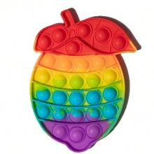 1PC Dinosaur Pop Fidget Toys, Bộ đồ chơi khủng long Popper cầu vồng bằng silicon, Đồ chơi bóp cảm giác giúp giảm căng thẳng cho người lớn, Túi đựng quà, Quà tặng tiệc sinh nhật, Kiểu dáng và màu sắc ngẫu nhiên - Nhiều màu - Xem 9