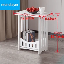 1 件装极简主义床头柜、小型咖啡桌、沙发边桌，小巧紧凑，适用于小空间卧室、家庭、宿舍等场所。