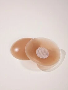 10 件棕色圆形硅胶液体乳房花瓣，可洗隐形乳头贴 - 棕色 - 查看 6