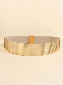 1 Stück neuer Retro Gürtel mit elastischem Bund, vielseitiger Kleid-Schmuck, elegantes dehnbares PVC Taillenband, übertriebenes Urlaubsaccessoire für Sommer, Schule, Herbst, Halloween