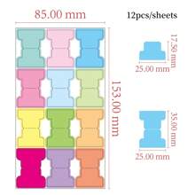 120 pezzi di linguette adesive di 3,5 cm, etichette per segnalibri e contrassegni di file scrivibili, colorati, per note di lettura, libri e classificazione di file, 10 set da 12 colori (linguette indice) - Multicolore - Visualizzare 2