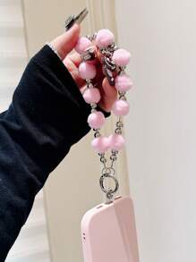 Pink Phone Case Apple Matte TPU Shockproof Phone Case With Lanyard Compatible With Iphone 14 Pro Max /15 Pro Max /15 Plus /15 Pro /15 Full Coverage Waterproof Anti-Fall Scratch Resistant - Baby Pink - View 5