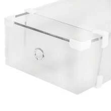 20X Clear Plastic Shoe Storage Boxes Drawer Stackable Foldable Durable Organiser