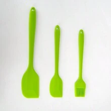 1PC/2PCS/3PCS Silicone Scraper Baking Cream Spatula High-Temperature Resistant Cake Scraper Integrated Butter Scraper