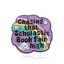 rongji jewelry Auf der Suche nach diesem Scholastic Book Fair Hochlack-Anstecknadeln Brosche farbiges Metall Abzeichen Broschen Kleidung Rucksack Revers Hut Accessoires für Frauen Schmuck