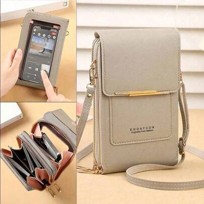 Women's Wallet Touch Screen Phone Bag Mini Crossbody Bag Multifunctional Fashion Wallet With Card Slot Vertical Wallet Phone Pouch Phone IPhone Bag Pouch Phone For Women Wallet Purse Wallet
