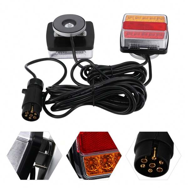 LED Rückleuchten verkabelt Anhänger Anhängerbeleuchtung Anhängerleuchte, Led Light Strip Tail Brake Stop Turn Signal LED License Plate Flexible LED Light