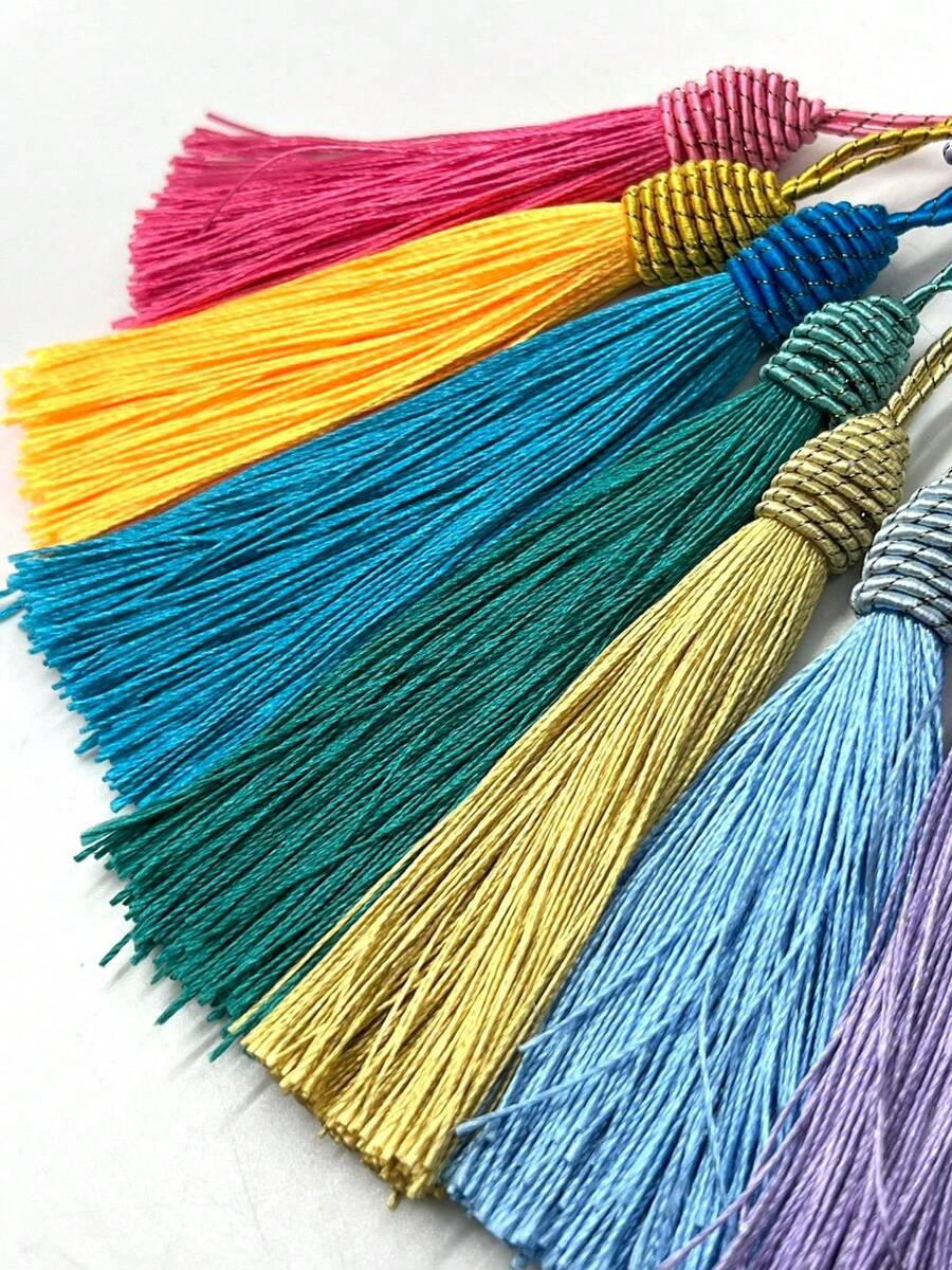 100 Pieces/Set Fashion Tassel Pendant Luxury Fashion Polyester - 黃色 - 查看 1
