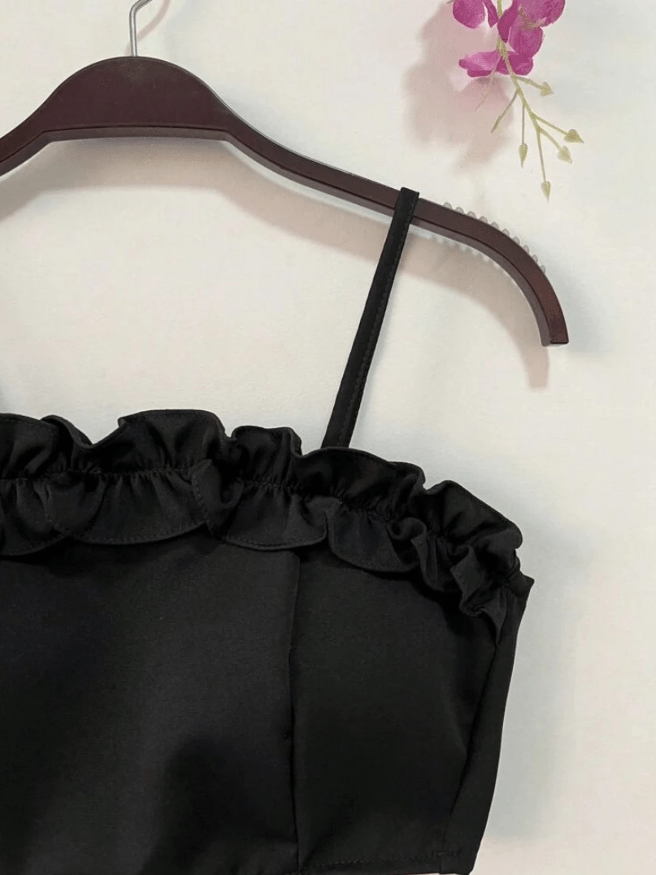 TAILORING CROPPED TOP / TOP / BLOUSE - 黑色 - 查看 1
