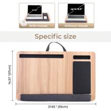 Laptop Bed Desk, Folding Lap Desk With Cup Holder, Portable Laptop Stand For Bed Laptop Desk Bed Table Tray With Drawer For Working Reading Writing, Eating Table For Bed Sofa Couch Floor