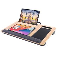 Laptop Bed Desk, Folding Lap Desk With Cup Holder, Portable Laptop Stand For Bed Laptop Desk Bed Table Tray With Drawer For Working Reading Writing, Eating Table For Bed Sofa Couch Floor