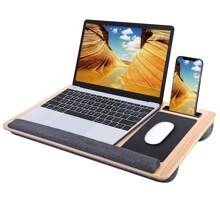 Laptop Bed Desk, Folding Lap Desk With Cup Holder, Portable Laptop Stand For Bed Laptop Desk Bed Table Tray With Drawer For Working Reading Writing, Eating Table For Bed Sofa Couch Floor