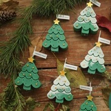 1 件圣诞树蜡烛，有多种颜色可供选择，可用作家庭、办公室、房间、生日、派对和圣诞装饰的蜡烛以及生日、派对和圣诞礼物香水