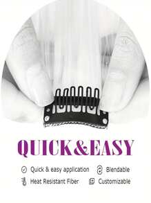 5/10 piezas Extensiones de pelo blancas con clips, 20 pulgadas de largo, rizado y ondulado, extensiones sintéticas con clips para Halloween, cosplay, fiesta de disfraces, Navidad, Año Nuevo, regalo para mujeres y niñas (blanco y negro) - Blanco - Ver 7