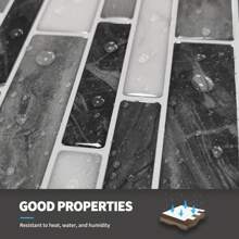 Art3d 10pcs 12''X12'' Peel And Stick Backsplash Tile,Easy DIY,Self Adhesive Wall Tiles For Home Decor,Kitchen,Marbel Design