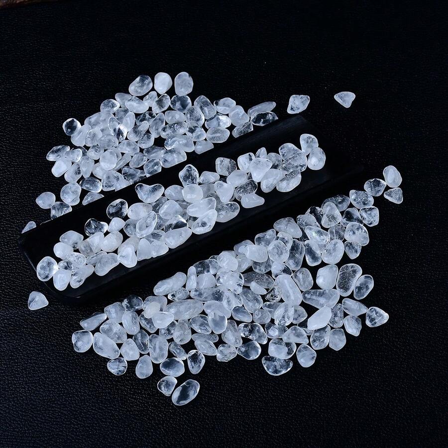 100g/Pack Natural Quartz Crystal Chips, Polished Asymmetrical Shaped