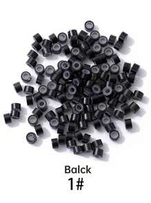 500 pièces d'anneaux de micro-liens avec doublure en silicone de 5 mm pour extensions de cheveux, outils, accessoires de cheveux, pinces à cheveux, barrettes, de la marque CECILLIA