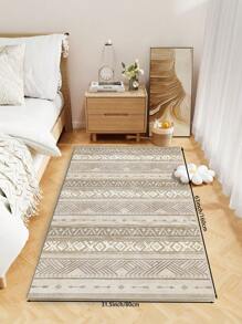 1 Stück hellrosa Wohnzimmer Dekorationsteppich mit Rosendesign, Boho-Stil 1100g/㎡ Material mit niedriger Florhöhe, Dicke 5mm, weich und angenehm anzufühlen, leicht zu pflegen, wasserdicht und fleckabweisend, rutschfest, maschinenwaschbar, Teppich, geeignet für Lobby, Schlafzimmer