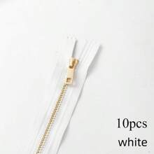 10pcs #3 Closed-End Metal Zippers, Smooth Y-Teeth Design, Suitable For Handmade Bags, Pockets, Garments DIY, Various Colors & Sizes Available