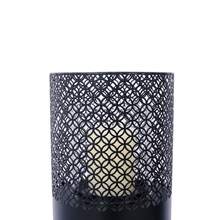 Set Of 2 Lantern Columns, Industrial Design Decorative Garden Columns, Indoor & Outdoor Lanterns With Included Candles, Oriental Style, Sizes 37 1/2 & 29 1/2 In - Black - View 7
