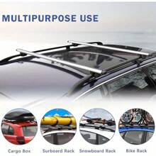 2PCS Car Roof Bars Lockable Car Rail Rack For Cars With Roof Rails 48" Aluminum Alloy Streamline Roof Rack For Holidays And Luggage Transportation - Silver - View 6