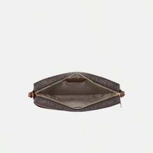 Michael Kors Jet Set Large Logo Crossbody Bag Crossbody Bags For Women Gold-Tone Hardware In Signature Logo-Print Canvas Women's Bag Gift For Her,Mother's Day - 棕色 - 查看 8