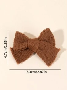 4pcs Earth Tone Color Hair Bows For Girls Solid Color Bow Hair Clips Khaki Brown Solid Color Elegant Alligator Clips Fall Winter Headpiece Daily Hairpins Barrettes Kids Baby Hair Accessories