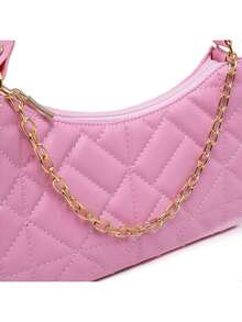 Women's Small Crossbody And Side Strap Bag New Half Moon Bag - 淺粉色 - 查看 3